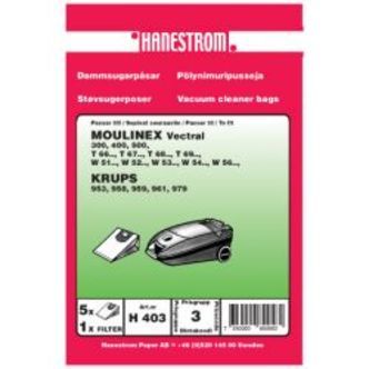 Hanestroem Dammsugarpåsar Moulinex Vectral
