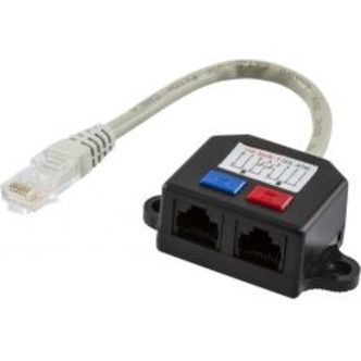 Deltaco Y-cable Rj45 Tp, Utp (unshielded)