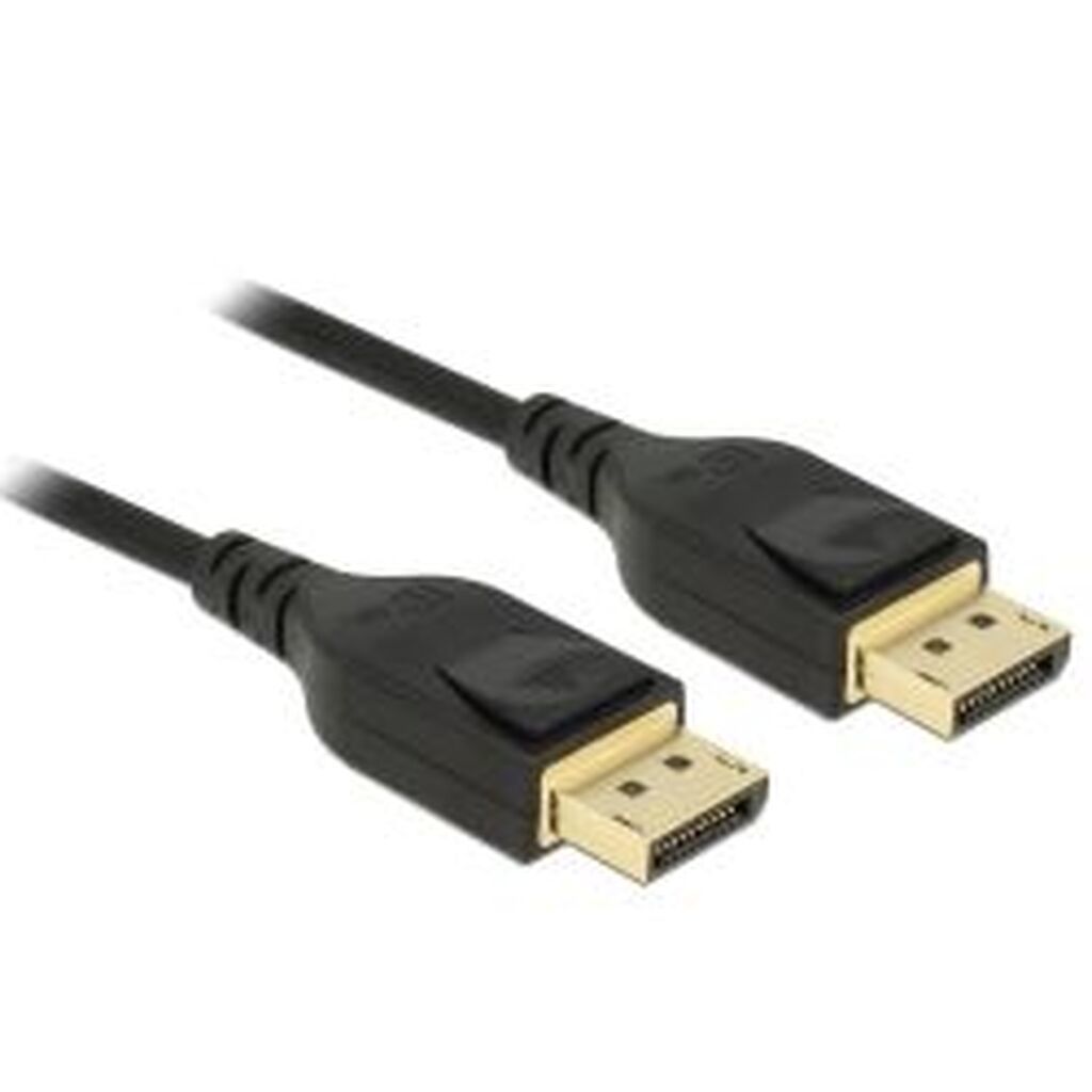 Delock Displayport Cable, 8k 60 Hz, Dp 8k Certified, 2 M, Black