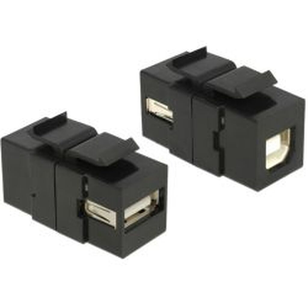 Delock Keystone Module Usb 2.0 A Female &gt; Usb 2.0 B Female Black