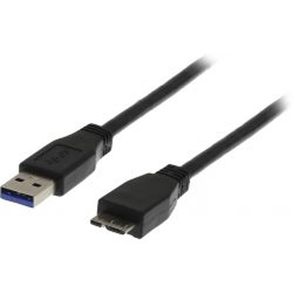 Deltaco Usb 3.0 Cable, Type A Male - Type Micro B Male, 0.5m, Black