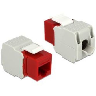 Delock Keystone Module Rj45 Jack &gt; Lsa Cat.6 Utp Red
