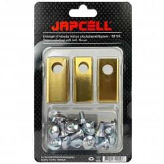 JAPCELL Knife set for Honda Miimo robotic lawnmowers - 30 pcs. Titanium coated steel incl. Screws. - Diverse