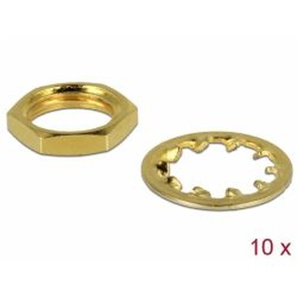 Delock Nut And Locking Ring For Sma And Rp-sma Jack Bulkhead 10pcs