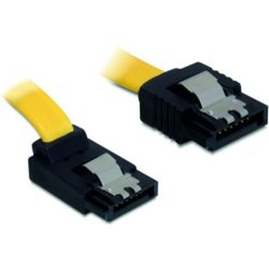 Delock Sata Cable 6gb/s Locking Clip Angled (upward)0.5m Yellow