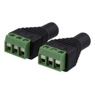 Deltaco 3-pin Terminal Block 3.5mm, 2-pack, Screw Fix, 3.5mm Female
