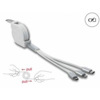 Delock Usb Type-c? 3 In 1 Retractable Charging Cable