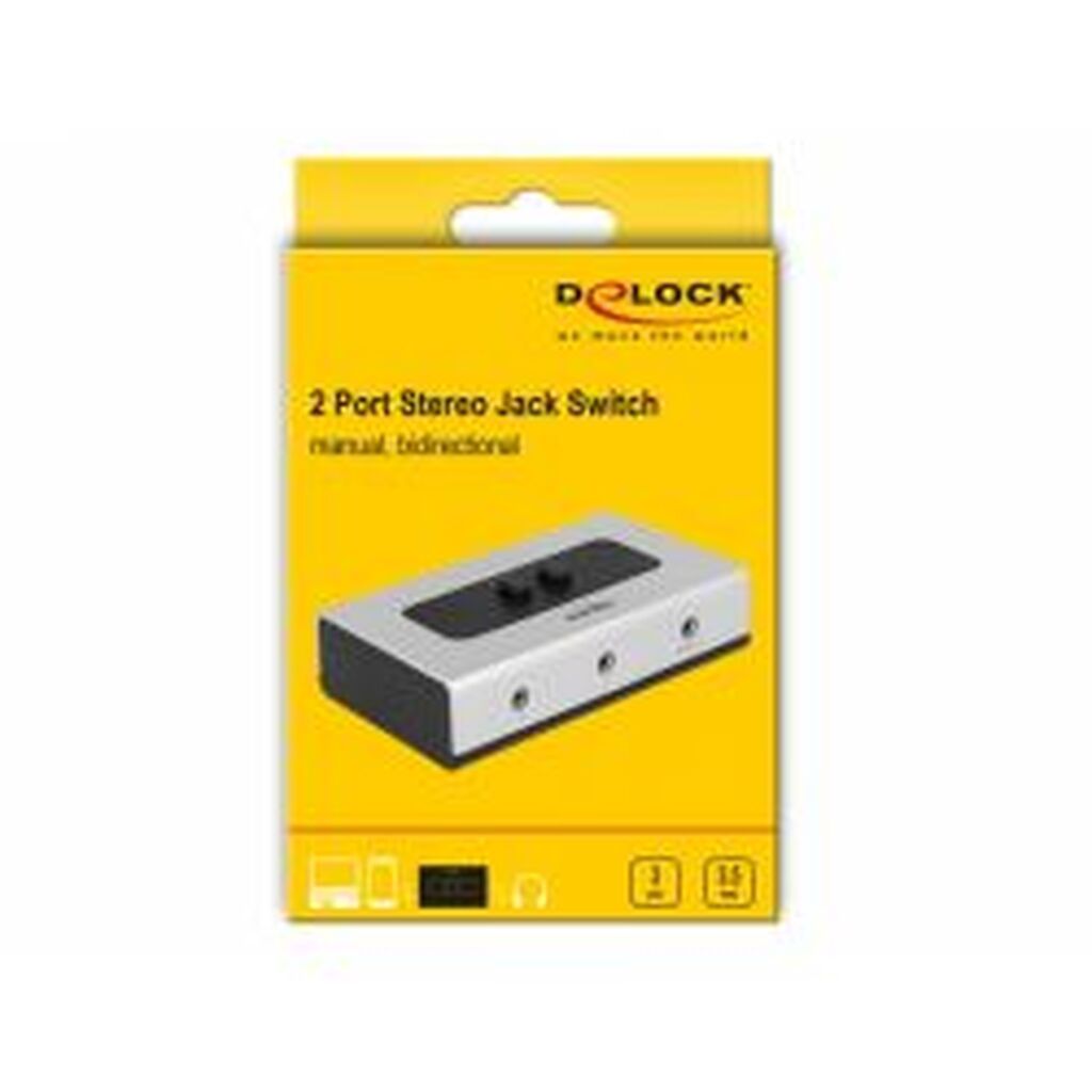 Delock Switch Stereo Jack 3.5 Mm 2 Port Manual Bidirectional