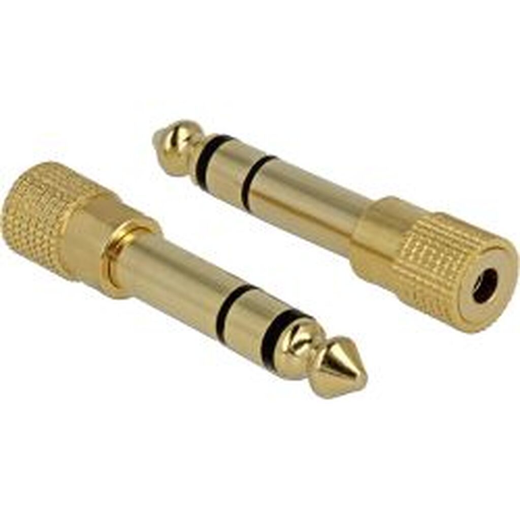 Delock Adapter Stereo Plug 6.35 Mm &gt; Stereo Jack 3.5 Mm 3 Pin Metal