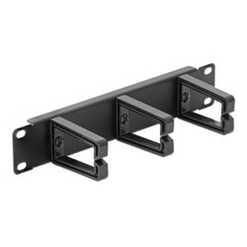 Delock 10 Cable Management Panel, Black