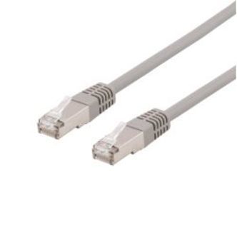 Deltaco U/ftp Cat6a Patch Cable, Lszh, 25m, Grey