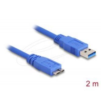 Delock Usb 5 Gbps Cable Type-a Male To Type Micro-b Male 2 M Blue