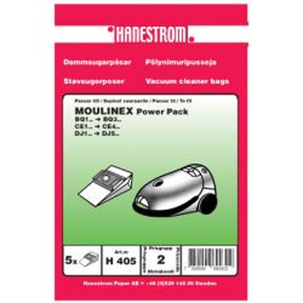Hanestroem Dammsugarpåsar Moulinex Power Pack