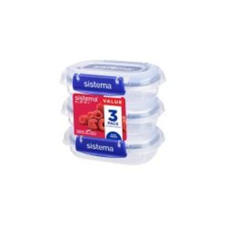 Sistema Rectangle Klip It Plus 3-pack 180ml - Tilbehør til køkken