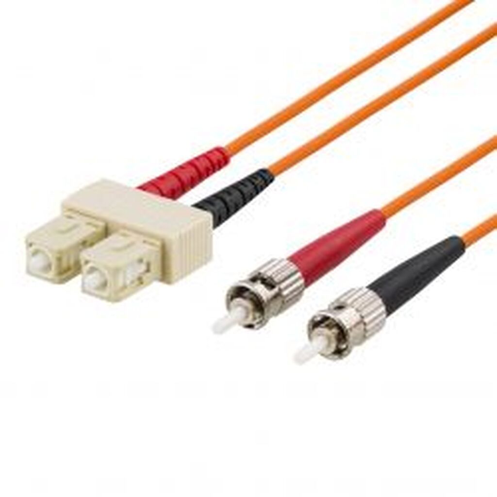Deltaco Om1 Fiber Cable, Sc - St, Duplex, Upc, 62,5/125, 3m, Orange