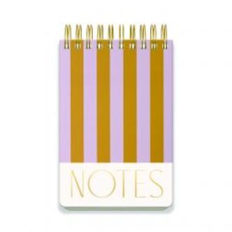 DesignWorks Ink Large Chunky Notepad - Lilac + Ochre Stripes - Notesbog