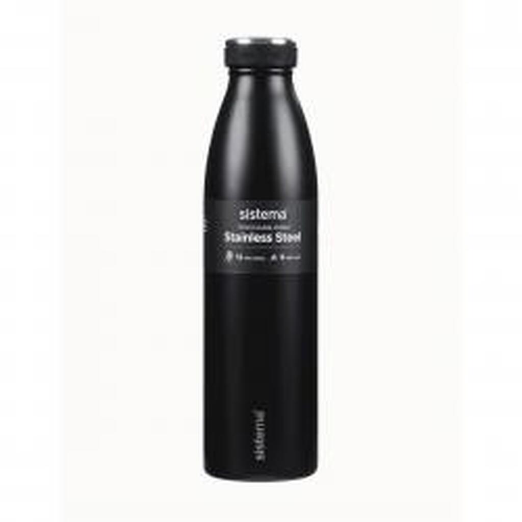 Sistema Stainless Steel 750ml - Sort - Drikkeflaske