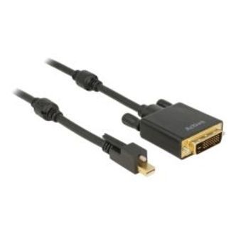 Delock Cable Mini Displayport 1.2 W/screw &gt; Dvi 4k Active Black 1m