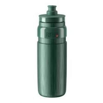 Elite Bottle FLY TEX Dark Green, Grey Logo 750ml - Drikkeflaske
