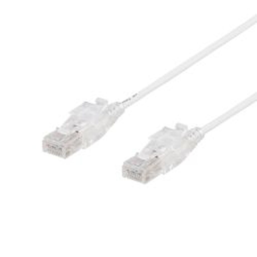 Deltaco U/utp Cat6a Patch Cable, 0.5m, 500mhz, Lockable, White