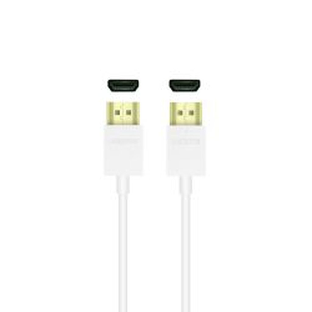 Qnect High Speed Hdmi W/eth 4k Uhd 18gb Slim, 3m, White - Ledning