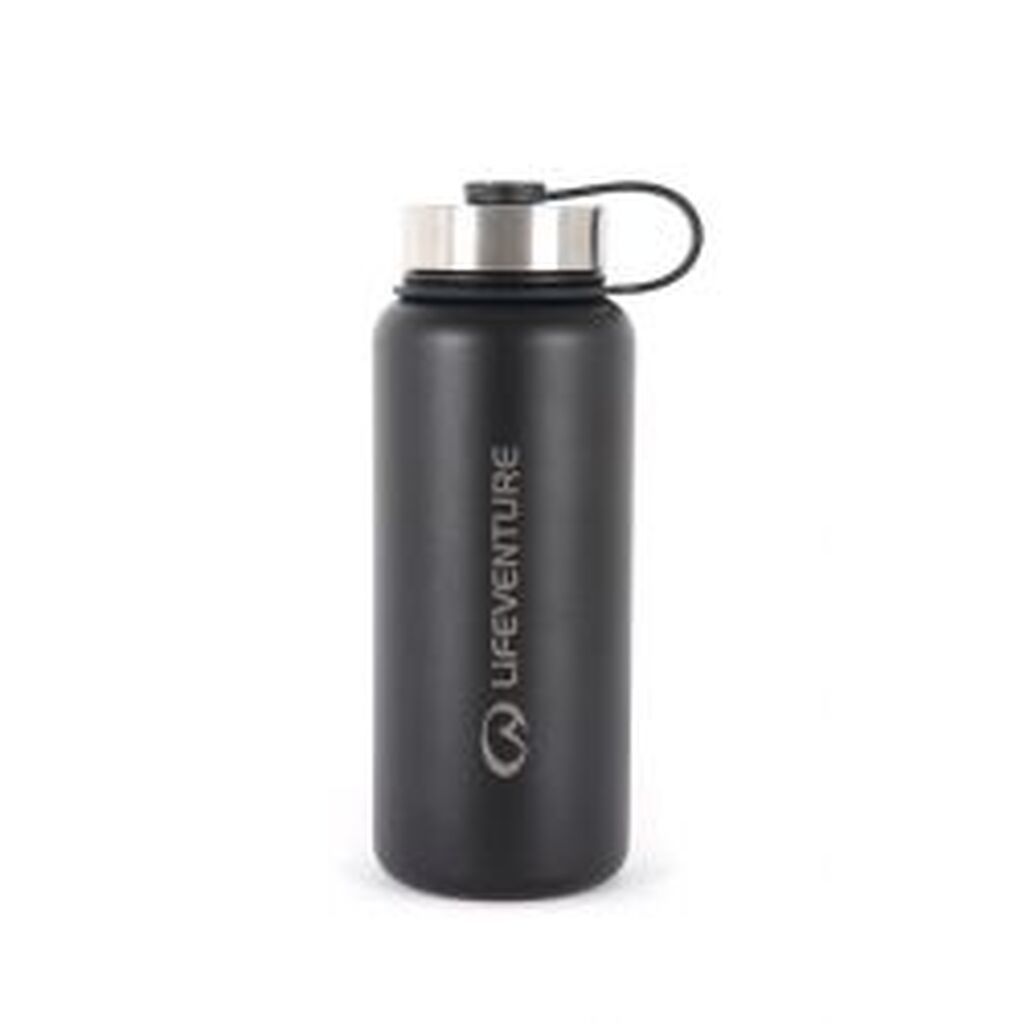 Lifeventure 1 Litre Flask Black - Drikkeflaske