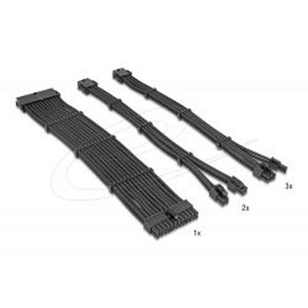 Delock Psu Ext Cable Set 30cm 6pcs Atx/eps/pcie Black