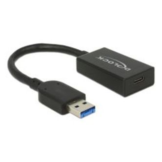 Delock Usbc Female Usba Male Adapter Usb 3.1 Gen 2 10gbps Black