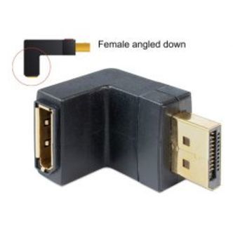 Delock Adapter, Displayport Male To Displayport Female, Angled