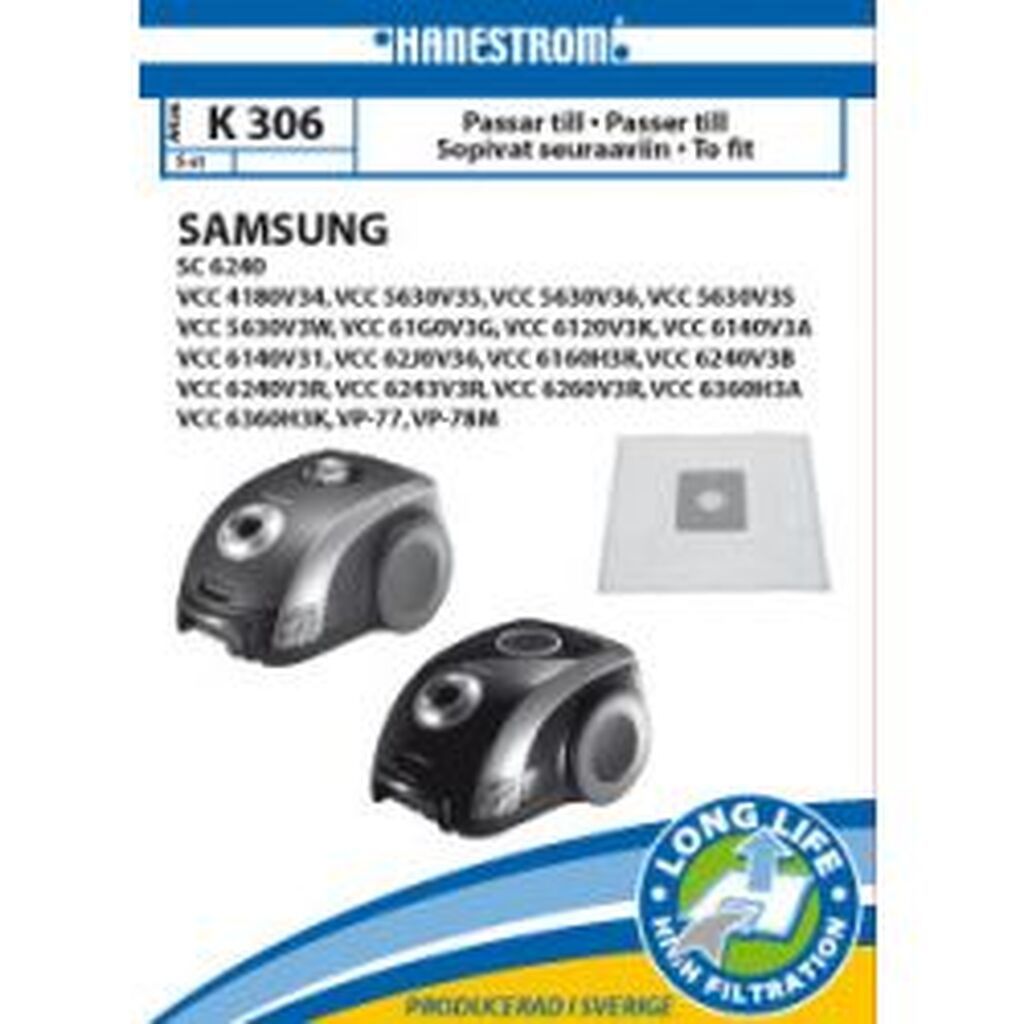 Hanestroem Vacuum Cleaner Bags K306