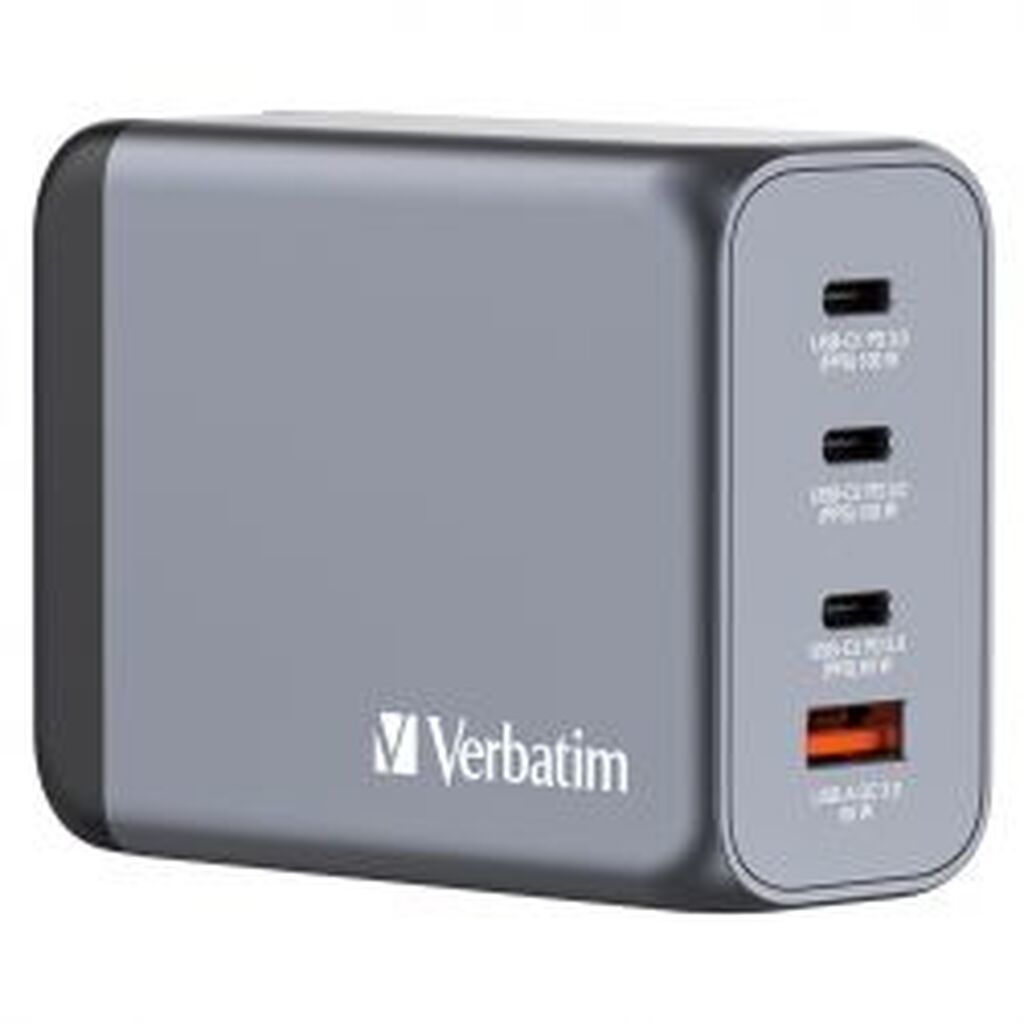 Verbatim Gnc-200 Gan Charger 200w With 2 X Usb-cÂ® Pd 100w