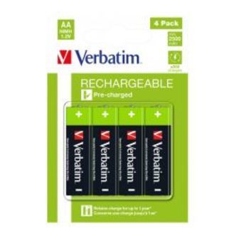 Verbatim Rechargable Battery Aa 4 Pack / Hr6