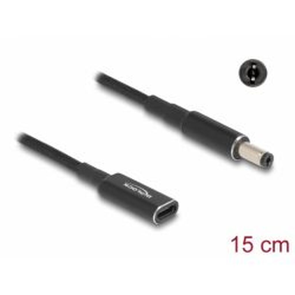 Delock Laptop Charging Cable Usb Type-c To 5.5 X 2.1 Mm 15 Cm