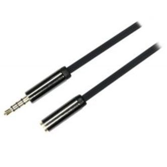 Deltaco Audio Cable 3,5mm Male - 3,5mm, 4-pin, 1m, Black - Kabel