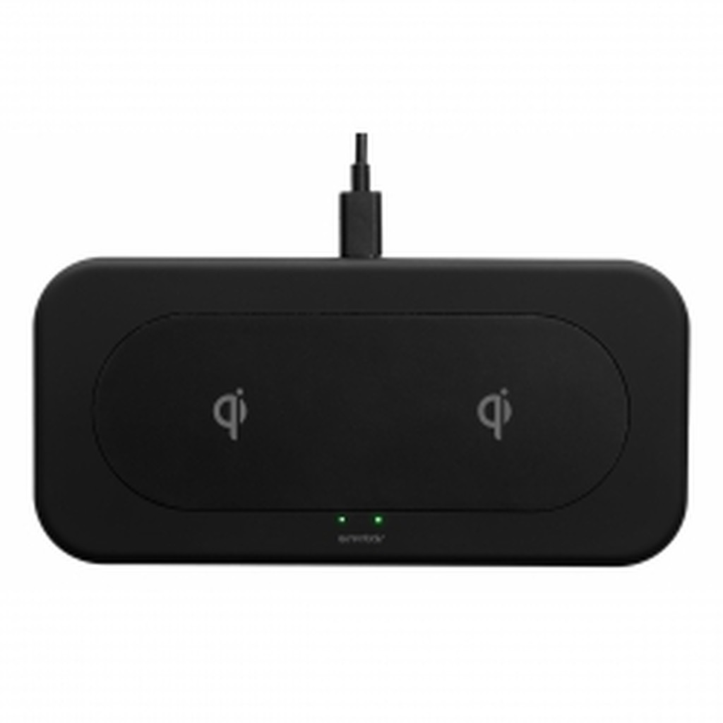 Essentials Qi Dual Wireless Charger, 2x 10w, Usb-c Cable 1m - Oplader