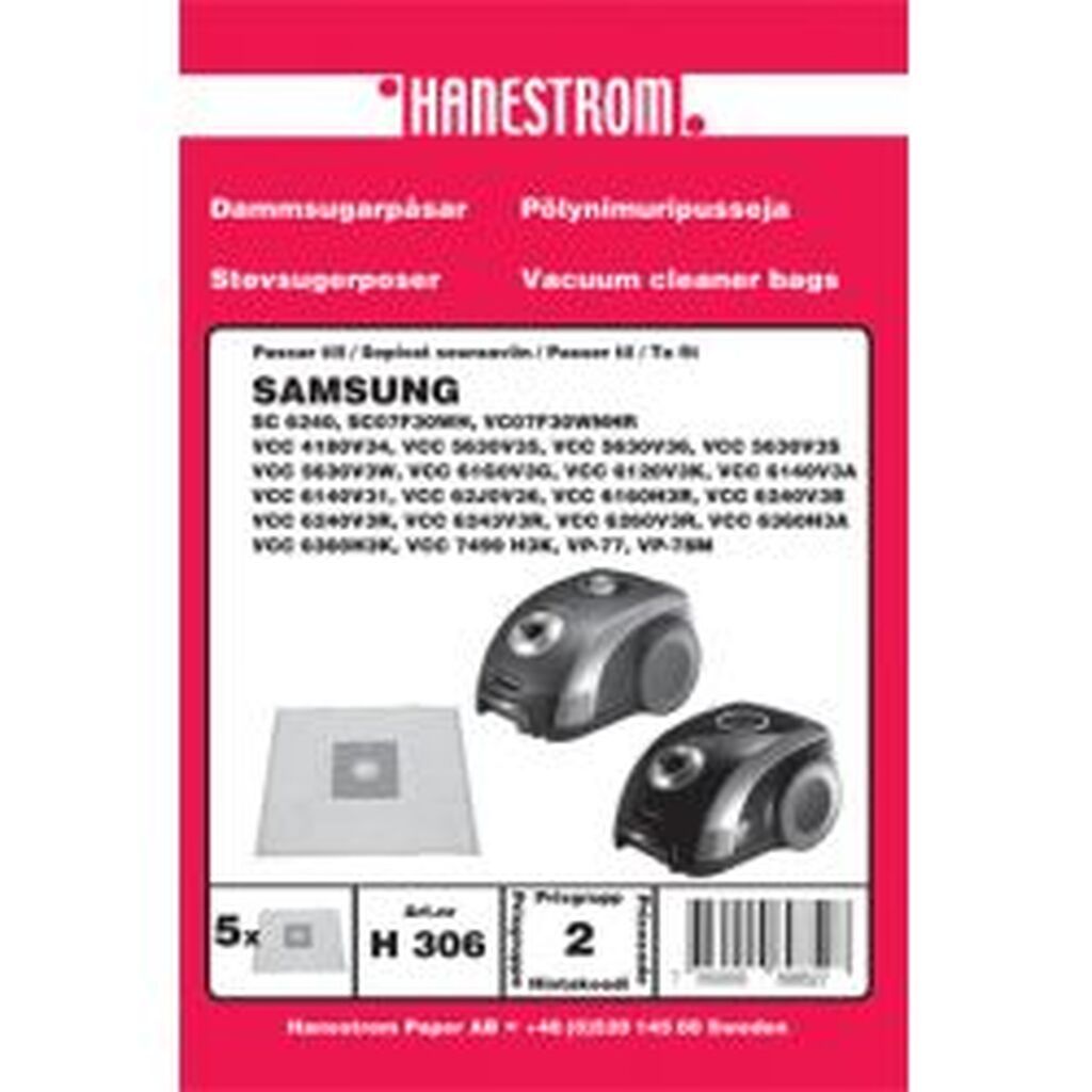 Hanestroem Dammsugarpåsar Samsung Vcc 6240