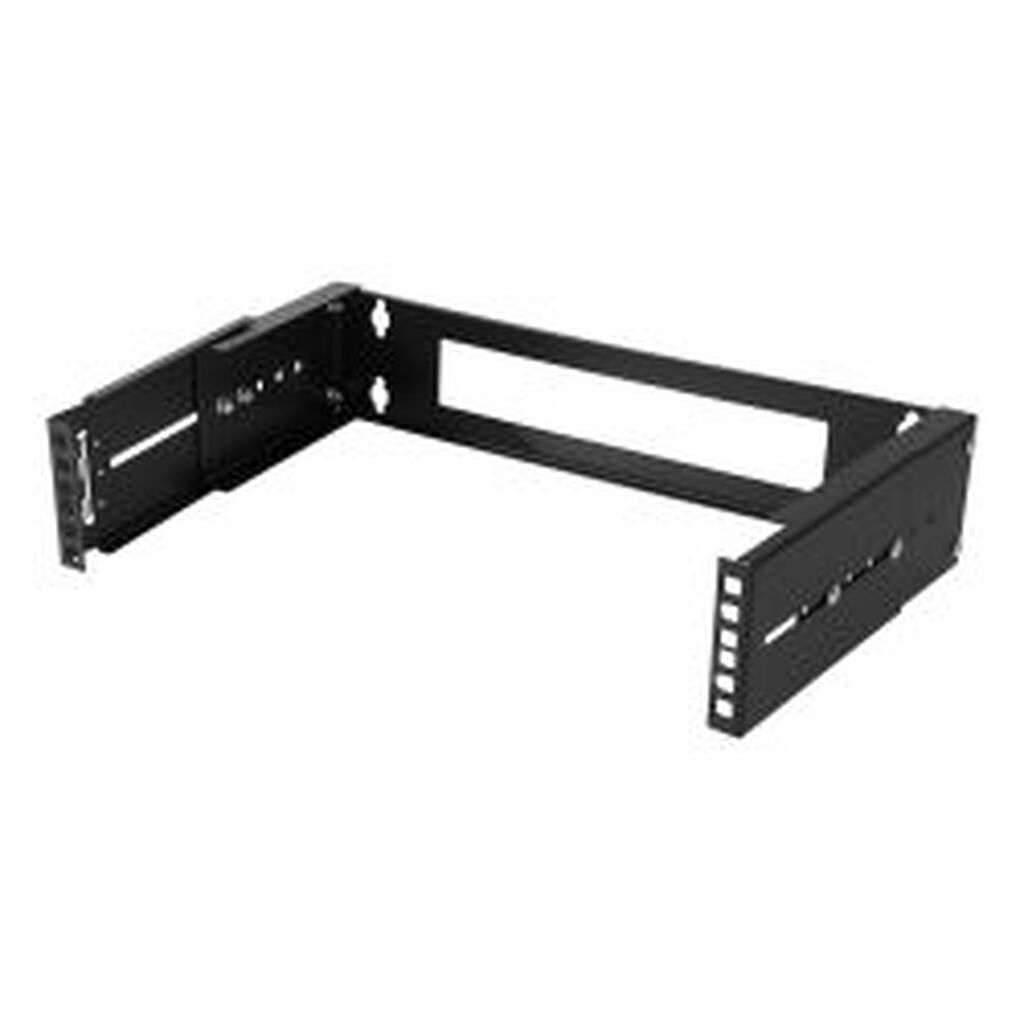 Deltaco 19 Wall Mount Adjustable Depth, 2u, 15kg Load, Steel, Kit