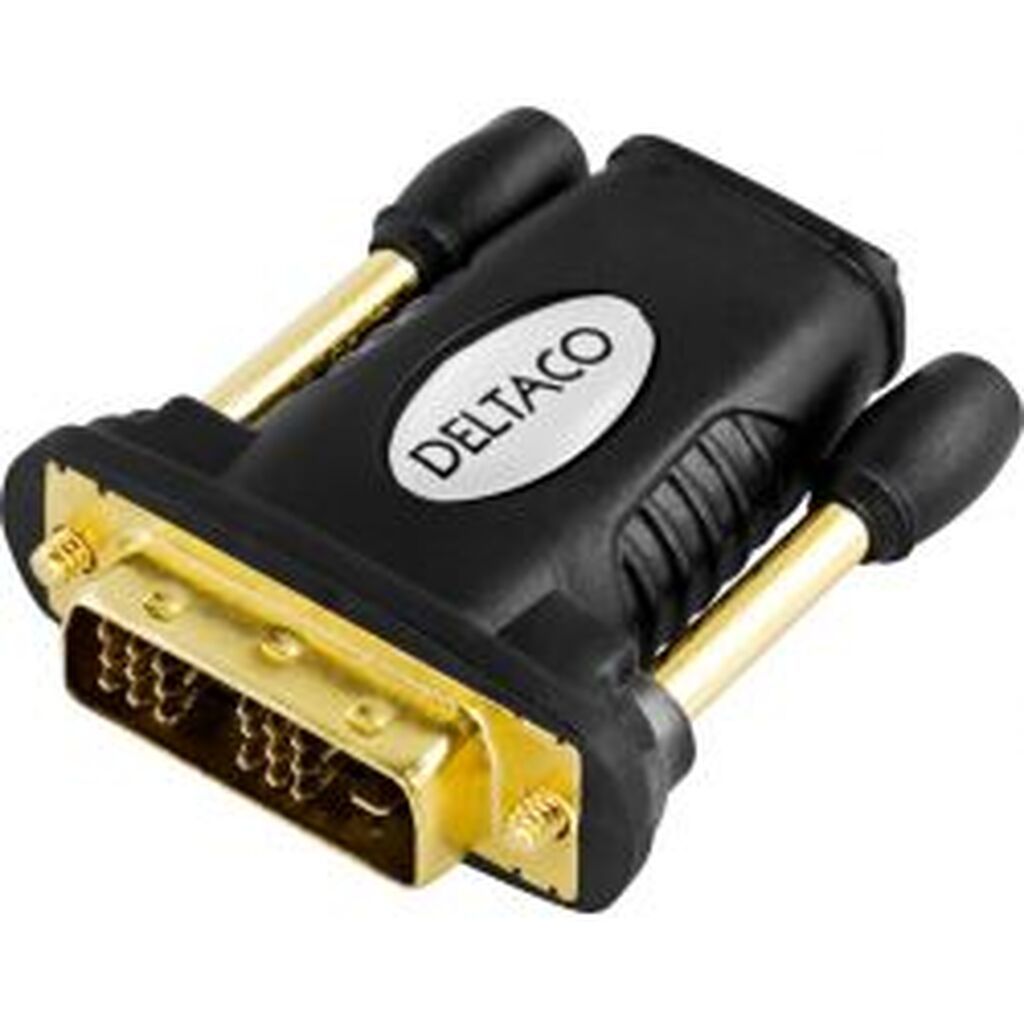 Deltaco Hdmi-adapter, Full Hd @60hz, Hdmi 19-pin Female To Dvi-d Mal