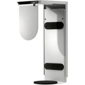 Matting Plain, Computer Holder For Mounting Under Table, Silver