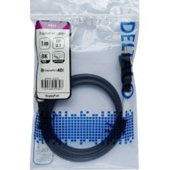 Deltaco Displayport Cable, Dp 2.1, Dp40, 1,0m