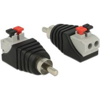 Delock Adapter Rca Male &gt; Terminal Block With Push Button 2 Pin