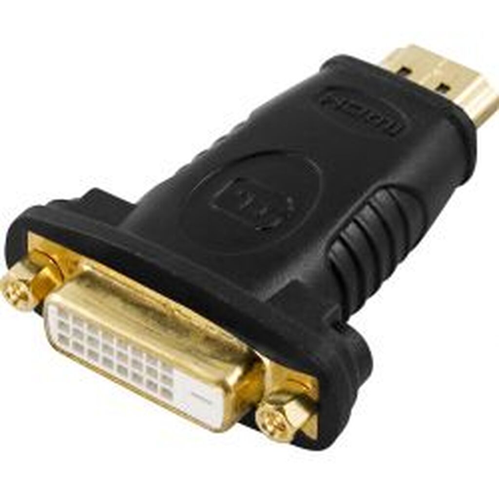 Deltaco Hdmi-adapter, 1080p @60hz, Hdmi 19-pin Male To Dvi-d Female