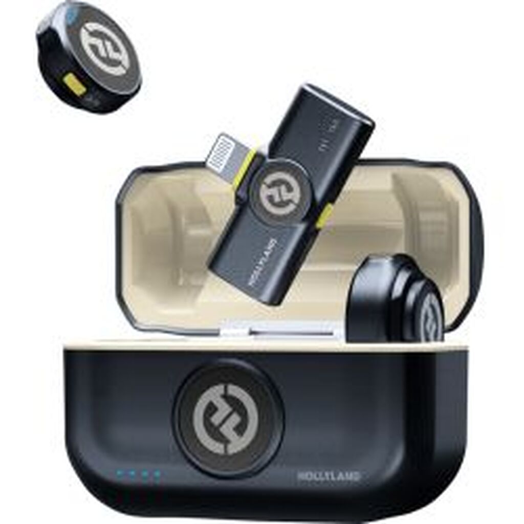 Hollyland Lark M2 Lightning - Wireless Lavalier Microphone with Lightning Plug (Duo,Shine Charcoal)