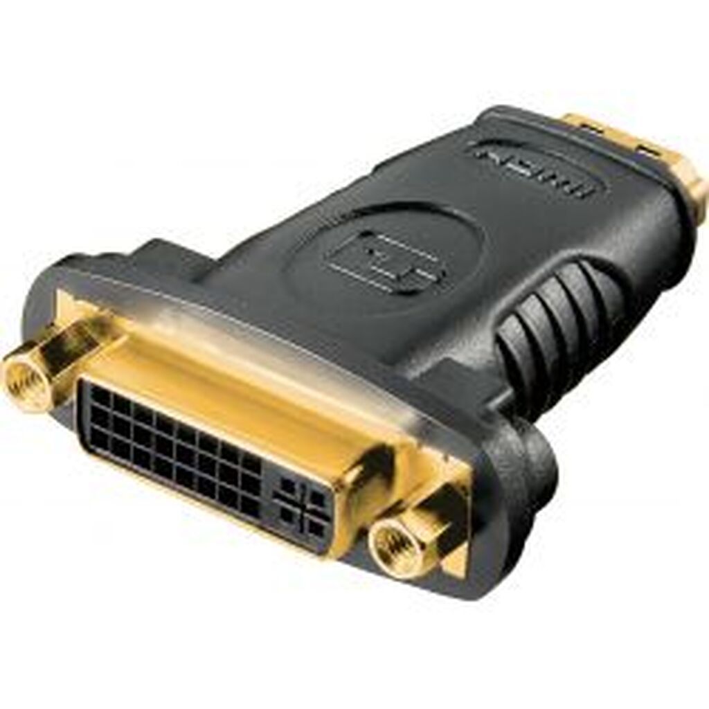 Deltaco Hdmi-adapter, 1080p @60hz, Hdmi 19-pin Female To Dvi-d Femal