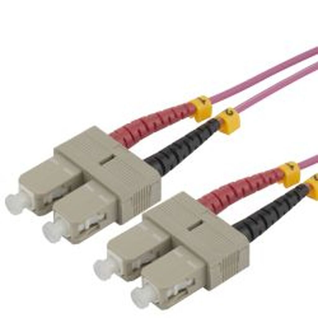 Deltaco Om4 Fiber Cable, Sc - Sc, Duplex, Multimode, 3,0m