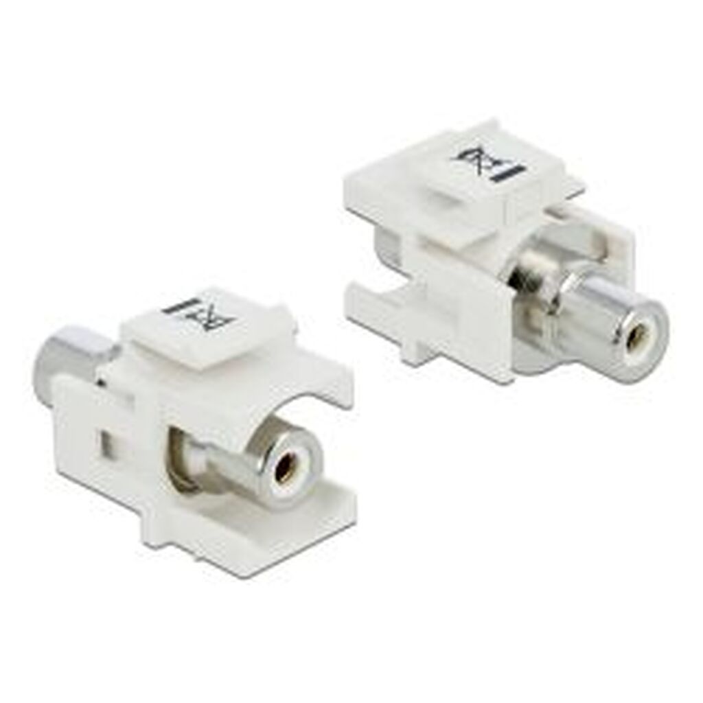 Delock Keystone Module Rca Female &gt; Rca Female White