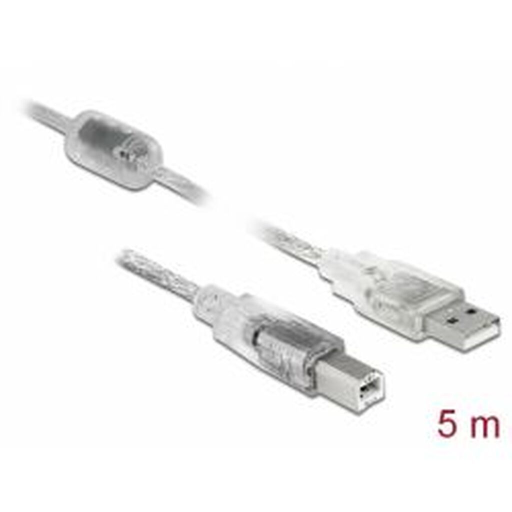 Delock Cable Usb 2.0 Type-a Male &gt; Usb 2.0 Type-b Male 5 M