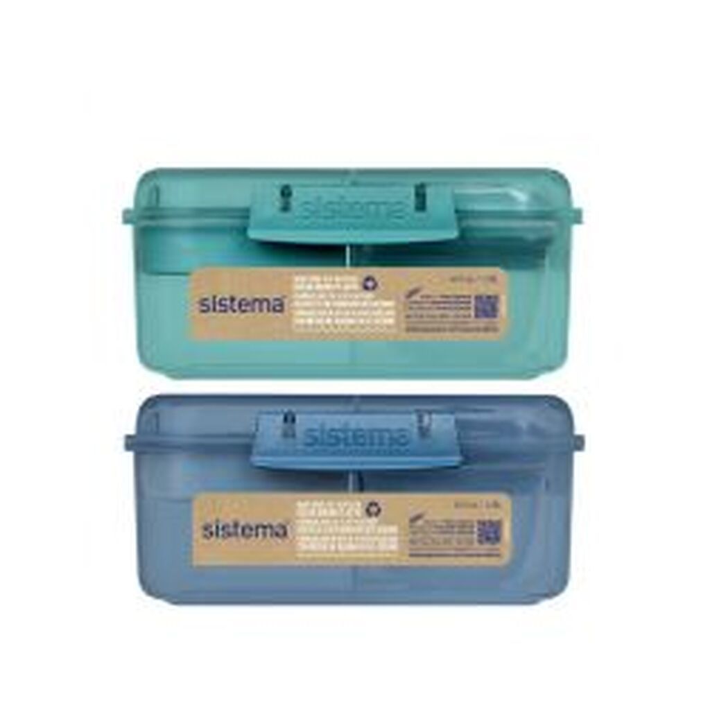 Sistema Bento Cube To Go 1,25l Ocean Bound - Teal Stone - Madkasse