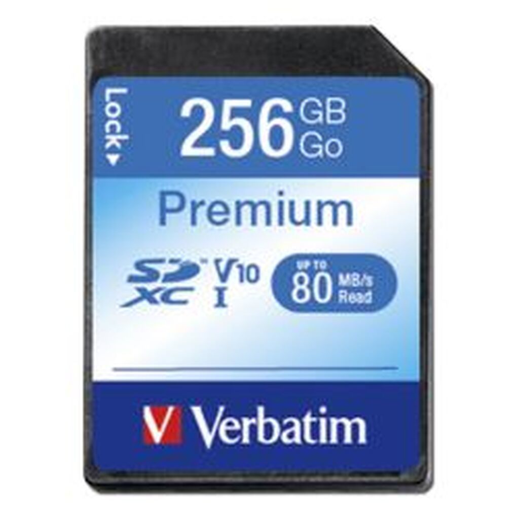 Verbatim Secure Digital Card Xc / Uhs1 (sdxc) 256gb Class 10