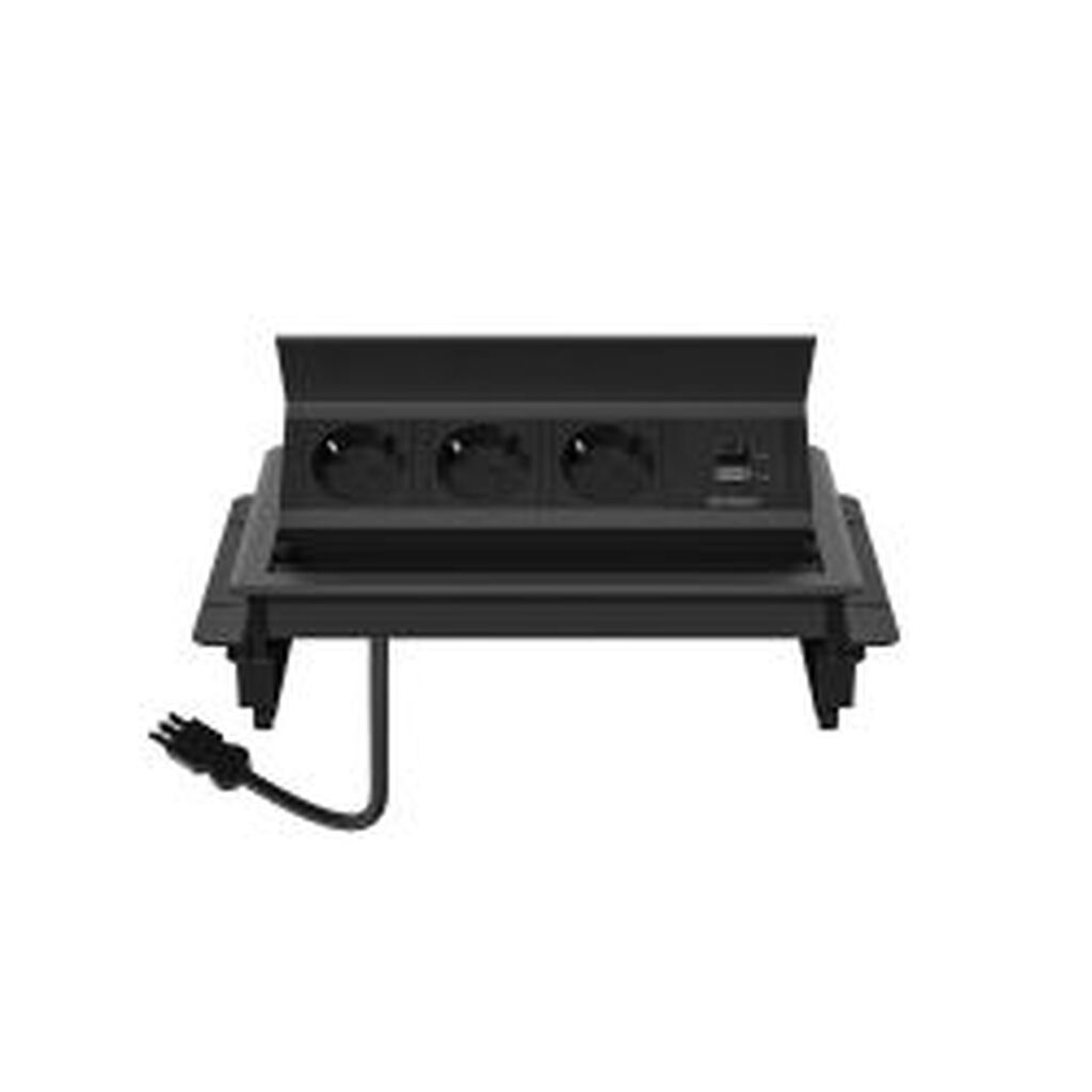 Deltaco Office In-deskflip-updeskoutlet,3 Outlet,1x21w A+c Usb,gst18